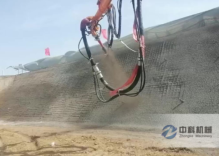 ZHSP3016工程底盤濕噴台車施工視頻