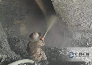 隧道用（yòng）雙噴液壓混凝土濕噴機施工視頻