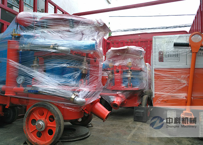 重慶雙液注漿機、PZ-6混（hún）凝土噴漿機發貨（huò）現場-0