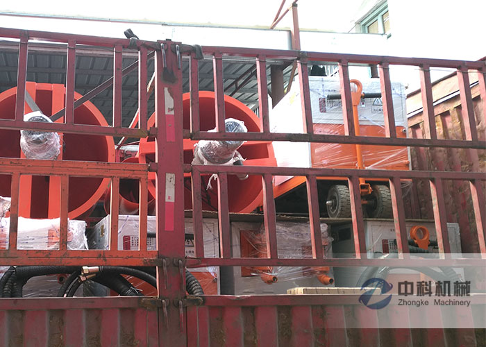 成都雙液注漿機、灰漿（jiāng）攪拌機發貨現場-0