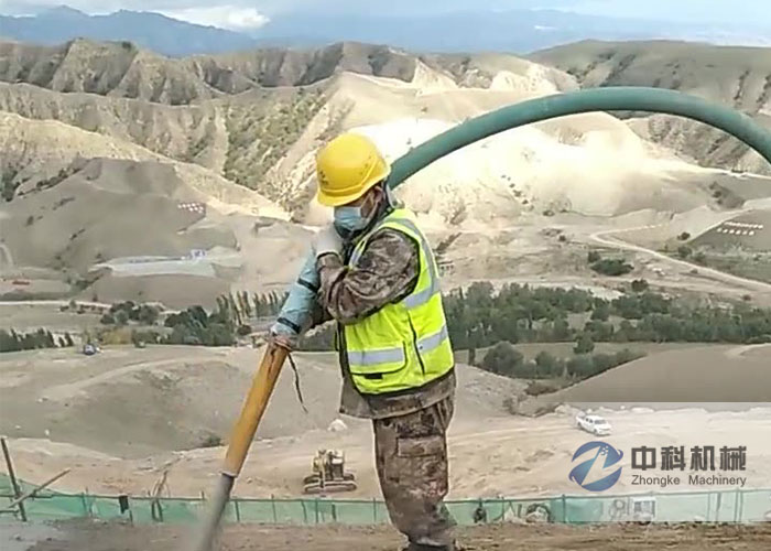 液壓混凝土濕噴機施工（gōng）視頻