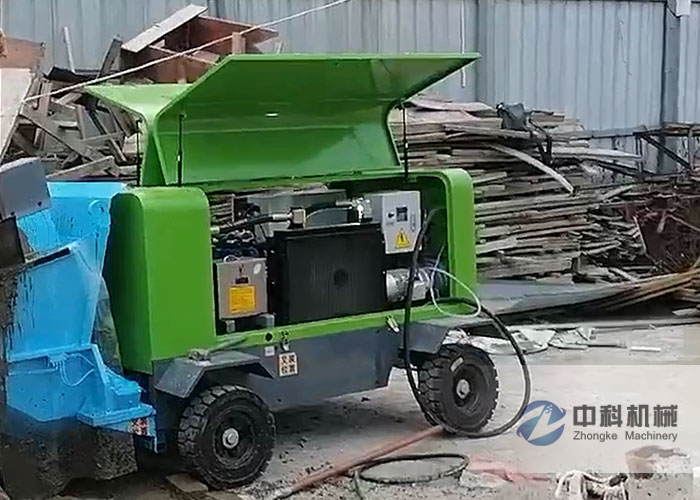 小型混凝土濕（shī）噴機施工現場-0