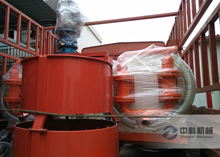 天津（jīn）水泥砂漿注漿機（jī）、灰漿攪拌機發貨現場-0