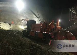 隧道濕噴台車機械（xiè）手施工視頻