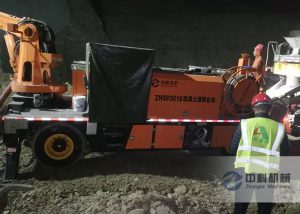 ZHSP3016混凝土（tǔ）濕噴台車施工現場