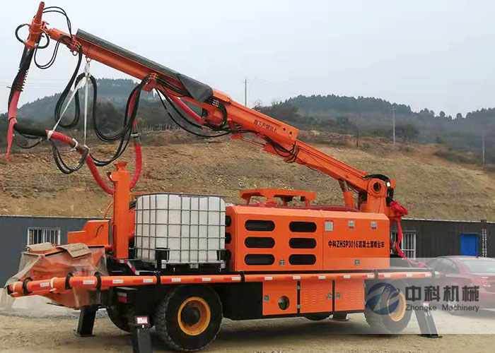 工程底盤濕噴台車施工現場-0