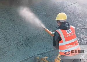 液壓泵送式濕式混凝土（tǔ）噴漿機施工視頻