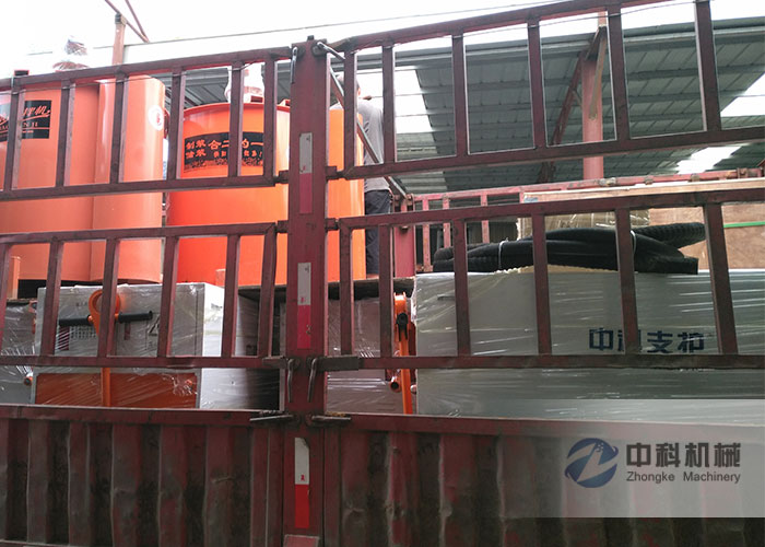 南京雙液注（zhù）漿機、灰漿攪拌機發貨現場-0