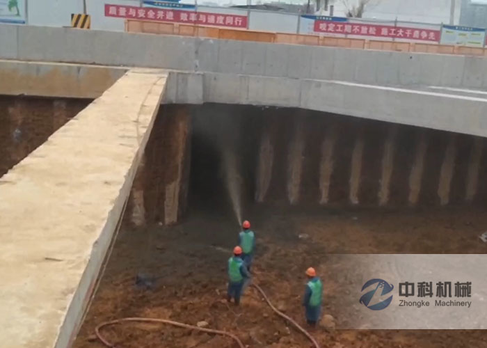 中鐵一局液壓（yā）濕噴機施工視頻