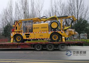 混凝土濕噴台車發（fā）貨現場