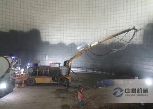 工程混凝（níng）土濕噴台車施工視頻