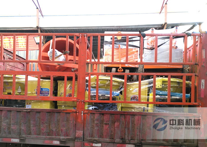 武漢雙（shuāng）液注（zhù）漿機、PZ-6混凝土噴漿機、灰漿攪拌機發貨現場-0