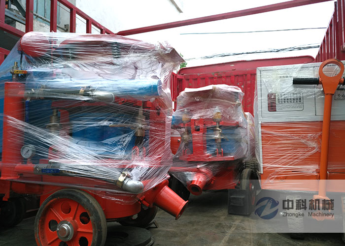 合肥雙液注漿機、PZ-6混凝土噴漿機發貨現場-0