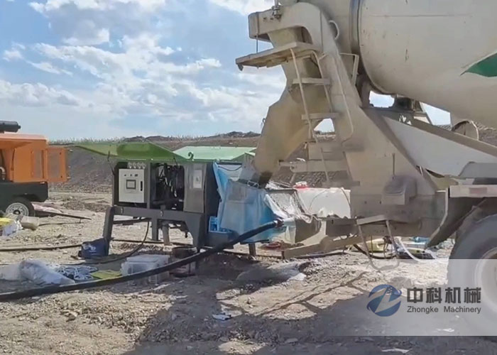 90型（xíng）液壓混凝土（tǔ）濕噴機施工視頻