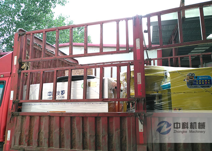 濟南雙液注漿機、PZ-6混凝土噴漿機發貨現場