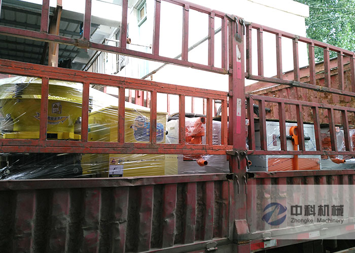 天津雙（shuāng）液注漿機、PZ-6混凝土噴漿機發貨現場-0