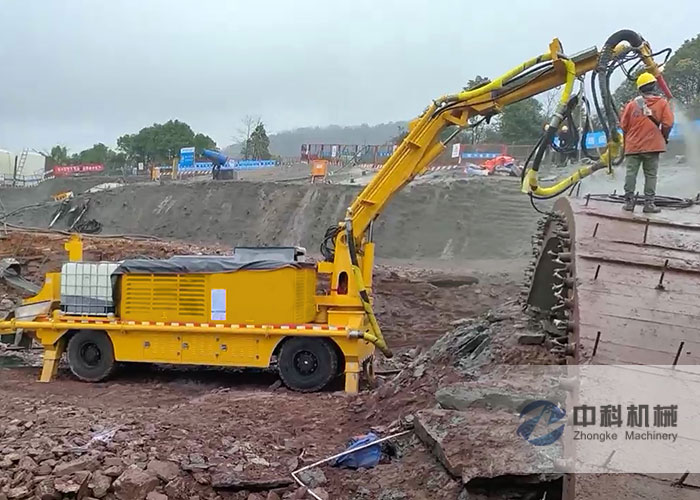 3016工程混凝土濕（shī）噴台車施工現場-0