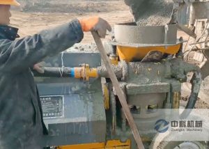 轉子活塞式（shì）混凝土濕噴機施工視頻