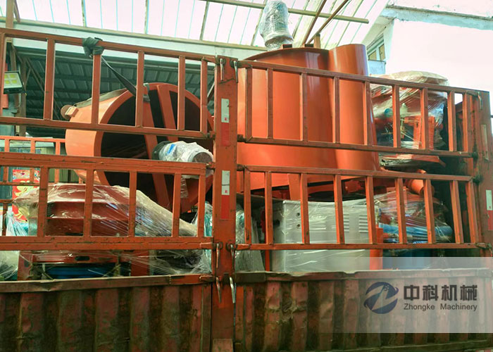 濟南單缸活塞（sāi）式注漿機、PZ-7混凝土噴漿機、灰漿攪拌機發貨現場-0