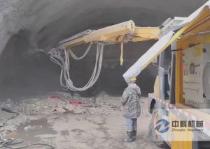 大型隧道濕（shī）噴機械手施工視頻