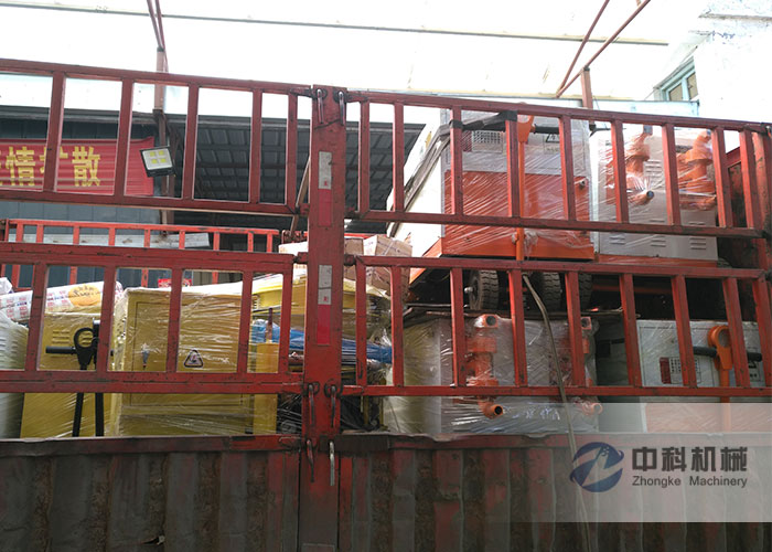 濟南雙液注漿機、PZ-6混（hún）凝土噴漿機發貨現場-0