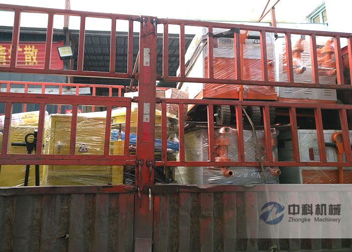 福州雙液注漿機、PZ-6混凝土噴漿機發貨現場