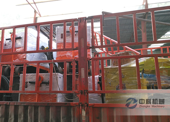 西安雙液注（zhù）漿機、PZ-6混凝土（tǔ）噴漿機發貨（huò）現場