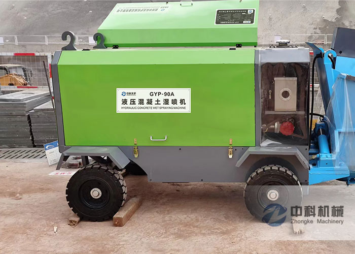 GYP-90A液壓混凝（níng）土濕（shī）噴機（jī）施工現場-1