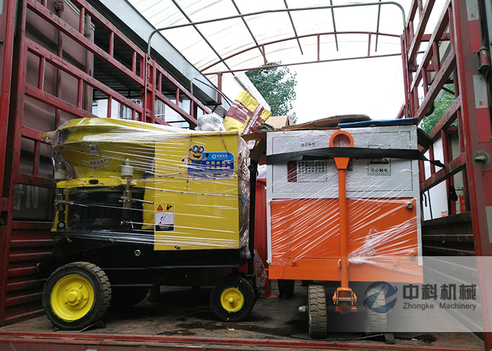 福州雙液注漿機、PZ-6混凝土噴漿機發貨現場（chǎng）